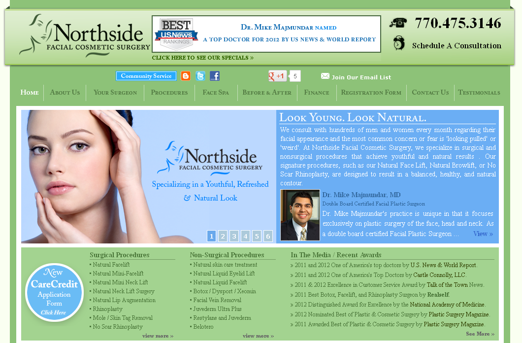 Northside Facial Cosmetic Surgery - Website
