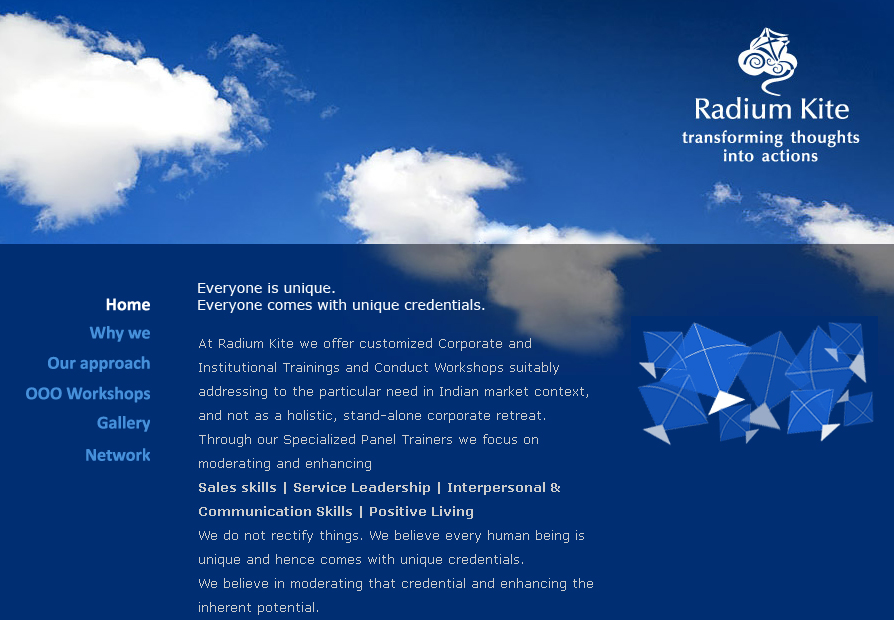 Radium Kite Website