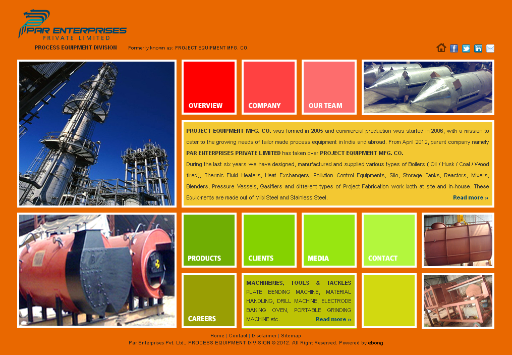Par Enterprises Process Equipment Division Website
